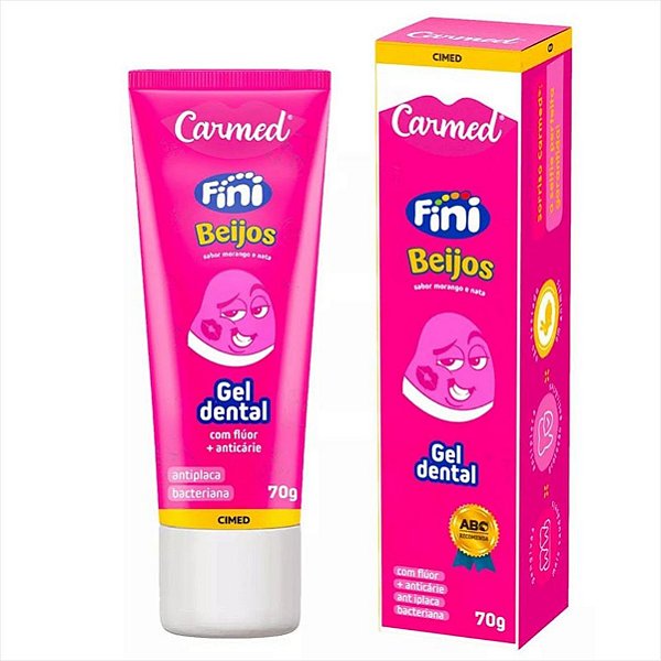 Gel Dental Carmed Fini Beijos 70g Pasta De Dente Fini