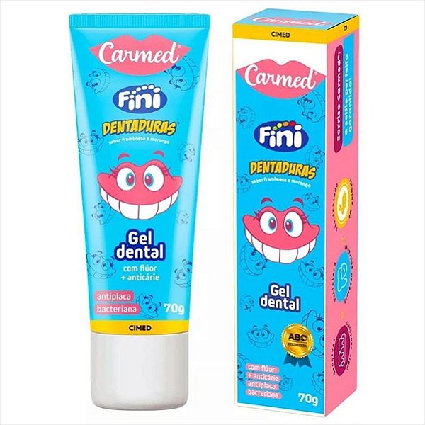 Gel Dental Carmed Fini Dentaduras 70g Pasta De Dente Fini