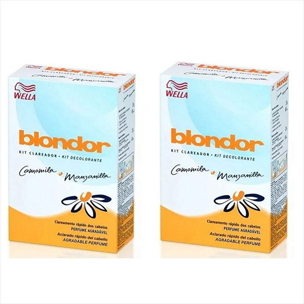 Wella Blondor Camomila Kit Clareador Pó Descolorante kit c/2
