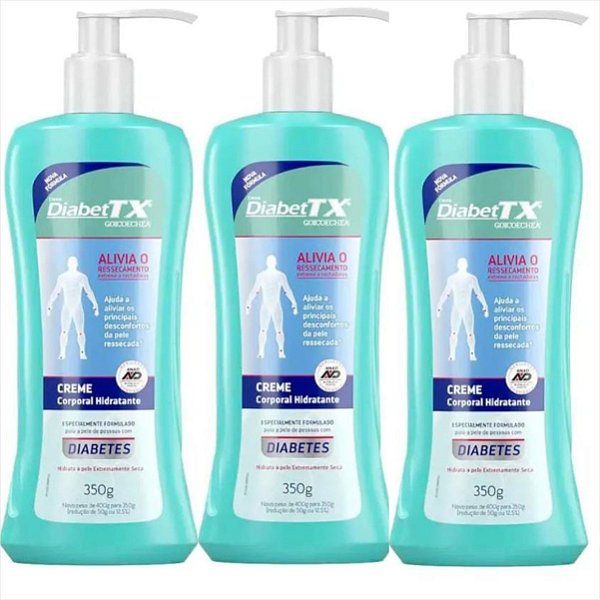 Creme Goicoechea Diabettx Creme Hidratante 350g kit c/3