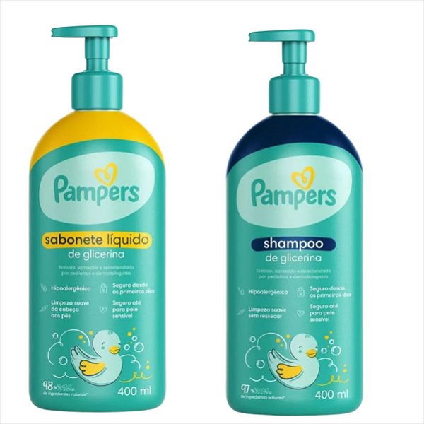 Pampers Shampoo Glicerina E Sabonete Glicerina 400ml Baby