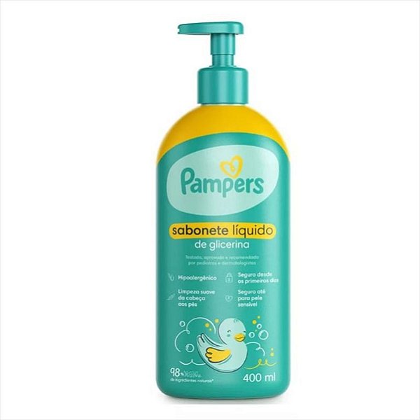 Sabonete Líquido Pampers Glicerina Bebê Recém Nascido 400ml