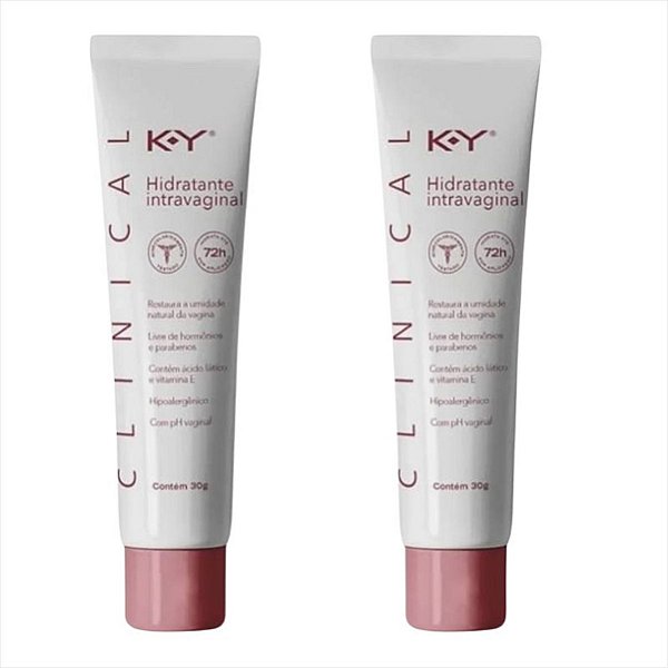 K-Y Clinical Hidratante Intravaginal 30g C/ 10 Aplic kit c/2