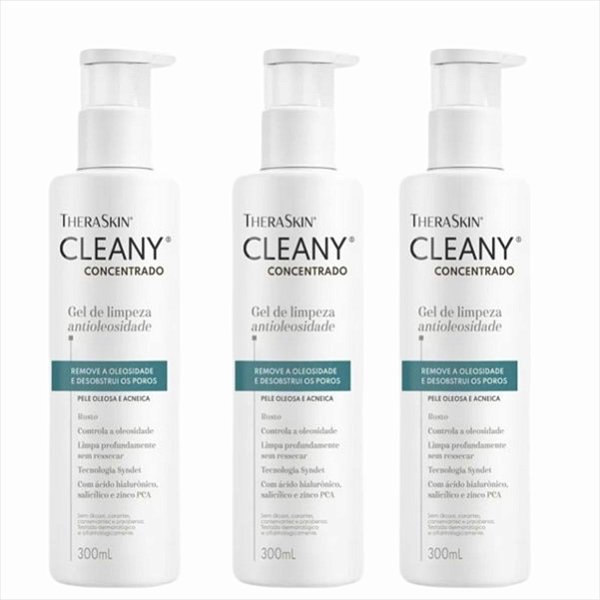 Gel De Limpeza Facial TheraSkin Cleany Concentrado 300ml c/3