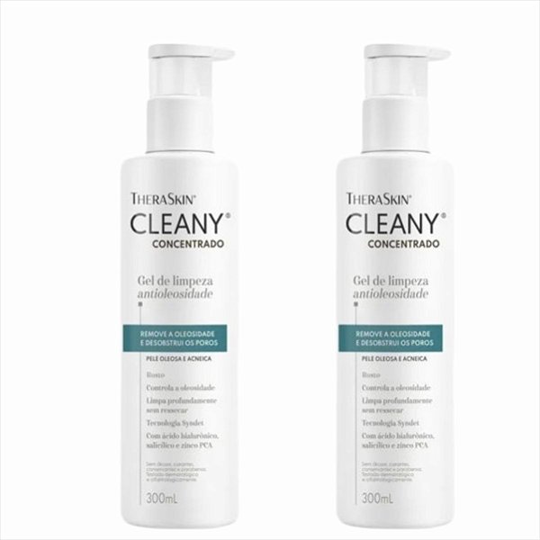 Gel De Limpeza Facial TheraSkin Cleany Concentrado 300ml c/2