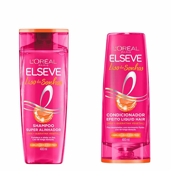 Kit Elseve Liso dos Sonhos Shampoo e Condicionador 400ml