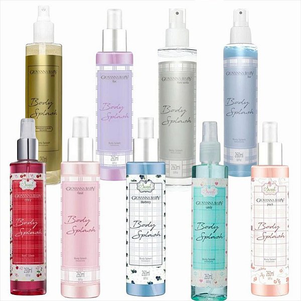 Body Splash Giovanna Baby 260ml Kit com 9 Fragrâncias