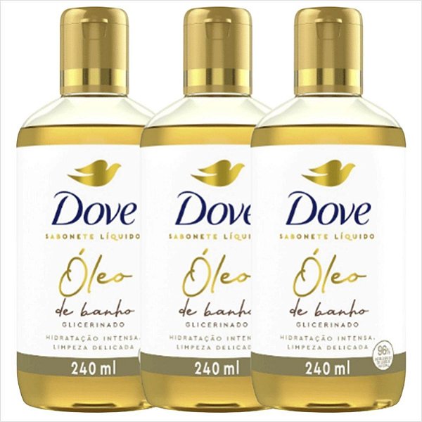 Sabonete Líquido Dove Óleo De Banho Glicerina 240ml kit c/6