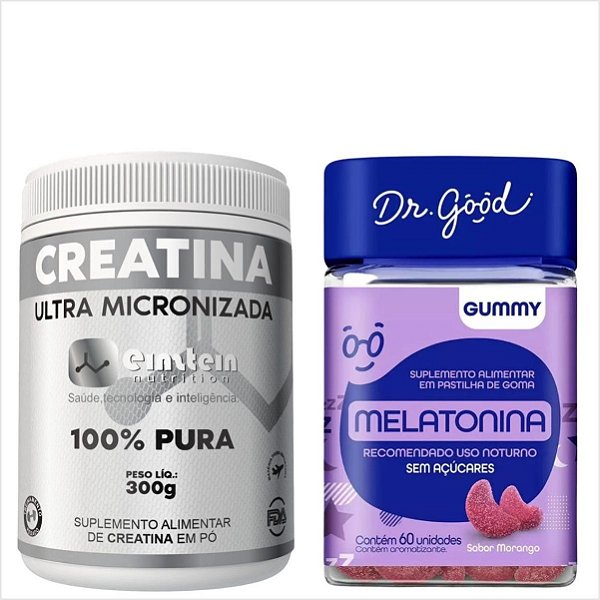 Melatonina Em Gummys c/60 Fini e Creatina Ultramicronizada