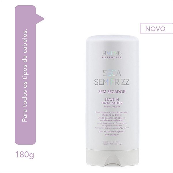 Leave-in Finalizador Seca Sem Frizz Amend Essencial 180ml