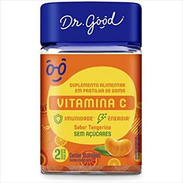 Vitamina C Tangerina 30 Gomas Imunidade Dr Good Fini
