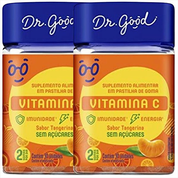 Vitamina C Tangerina c/60 Gomas Imunidade Dr Good Fini