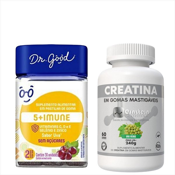 Vitamina C,D,E,Selênio E Zinco Fini Dr Good e Creatina Gummy