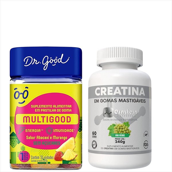 Multigood Dr Good Fini c/30 Creatina em Gomas c/60 Uva Verde
