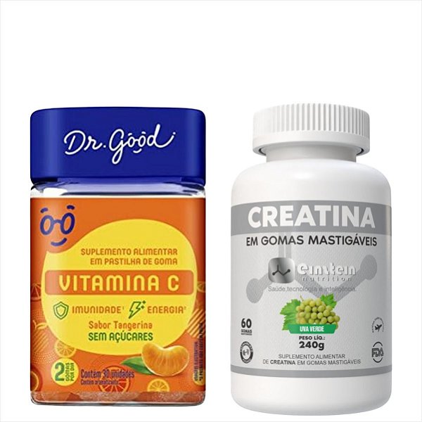 Creatina Monohidratada Uva e Vitamina C c/30 Dr Good Fini