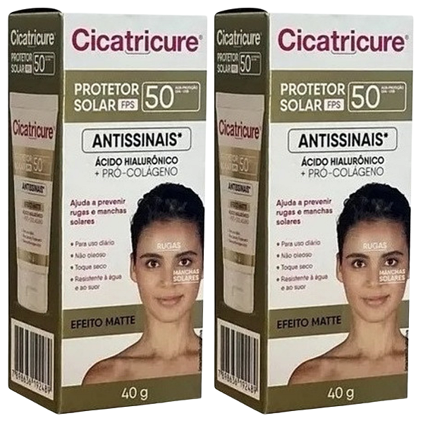 Cicatricure Fps50 Antissinais Protetor Solar Facial Kit C/2