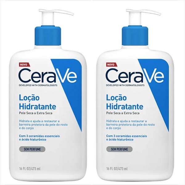 Cerave Loção Hidratante S/Perfume 473ml Pele Extra Seca c/2