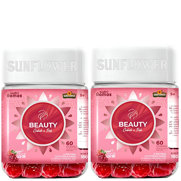 Vitamina para Cabelos Pele e Unhas Biotina Gummy Sunflower