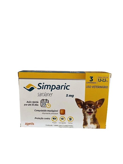 Simparic 5 MG   1,3 A 2,5 KG