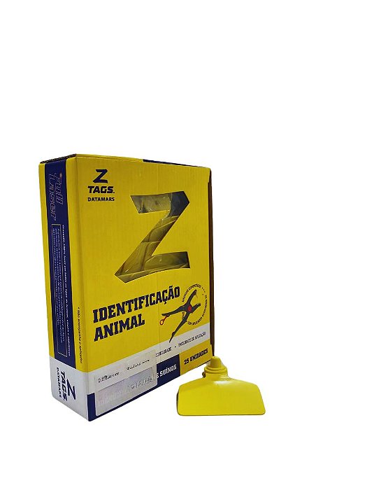 Brinco Z Tags Amarelo Liso F412 (1016)