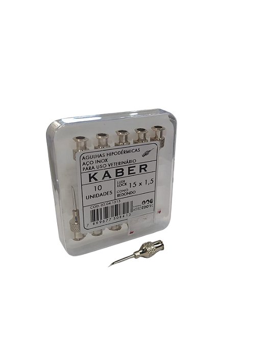 Agulha Hipodermica LL 15X1,5 Kaber