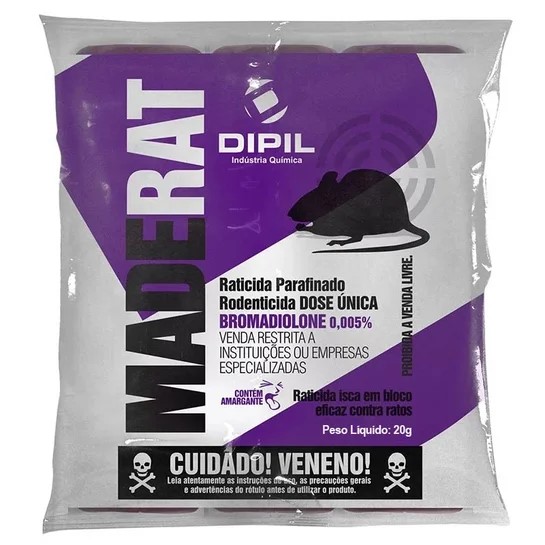 Maderat Raticida Parafinado - 20 G