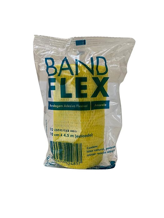 Bandagem Autoadesiva Flexivel Amarelo 4,5 M x 10 CM
