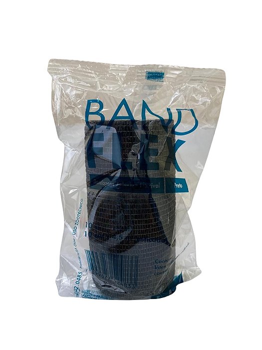 Bandagem Autoadesiva Flexivel Preta 4,5 M x 10 CM