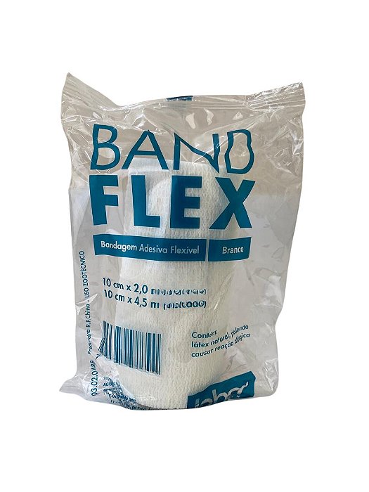 Bandagem Autoadesiva Flexivel  Branca 4,5 M x 10 CM