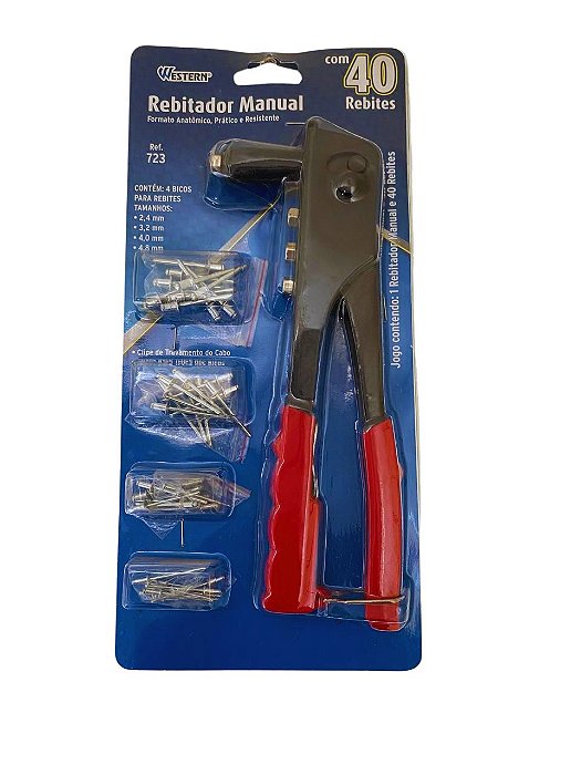 Rebitador Manual com 40 Rebites - Western