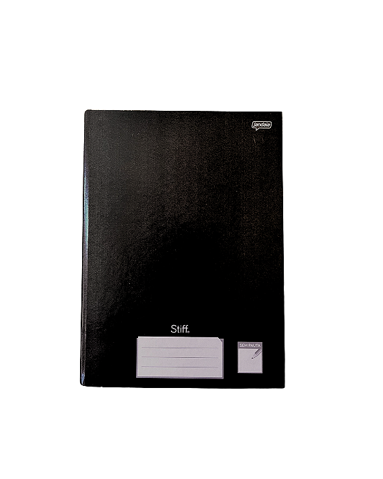 Caderno Jandaia Universitario Stiff Brochura Preto Sem Pauta
