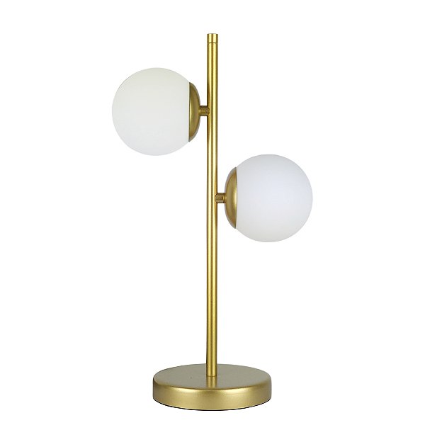 Luminaria de Mesa Abajur Leitura Jabuticaba Dourada