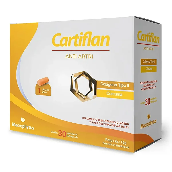 CARTIFLAN 'COLÁGENO TIPO II + CÚRCUMA' (30 CPS) - MACROPHYTUS