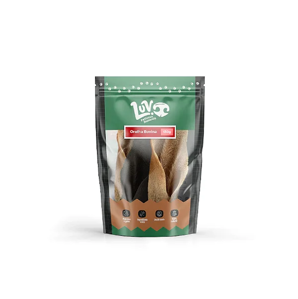 Orelha Bovina 3 unidades - Luv Petiscos