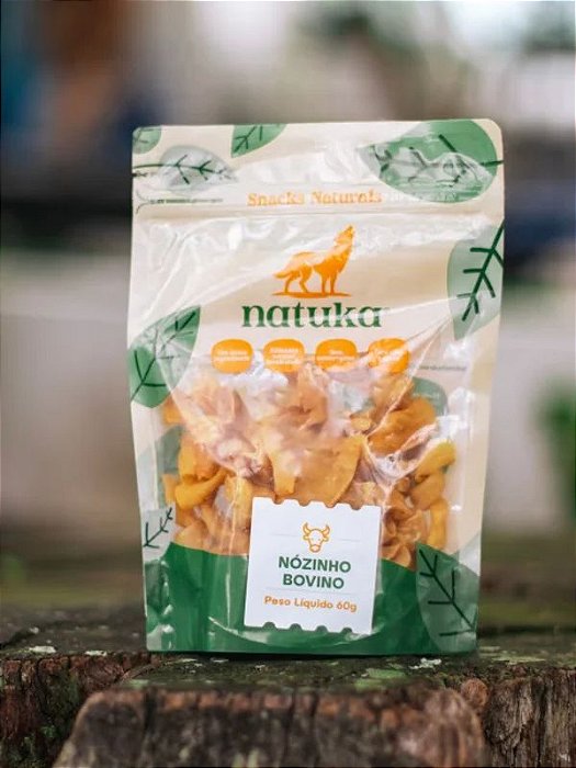Nozinho Bovino Desidratado 60g – Petisco Natural Natuka