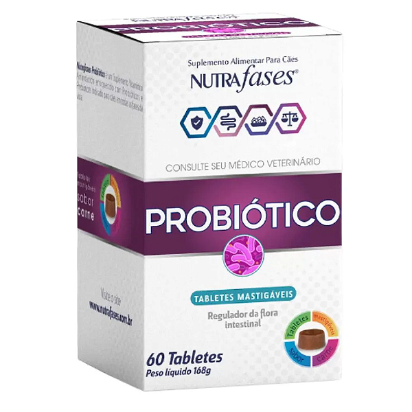 Suplemento Probiótico 60 Tabletes – Saúde Intestinal Nutrafases