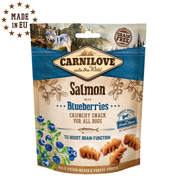 Crunchy Snack Salmão e Blueberries Fresh Meat 200g – Petisco Crocante - Carnilove