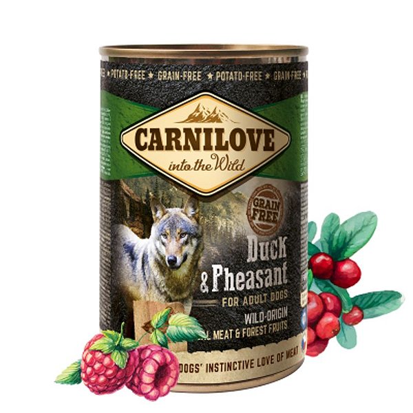 Alimento Natural Pato e Faisão para Cães Adultos 400g – Carnilove