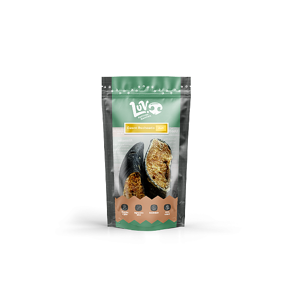 Casco Bovino Recheado com Frango para Cães – 2un | Luv Petiscos