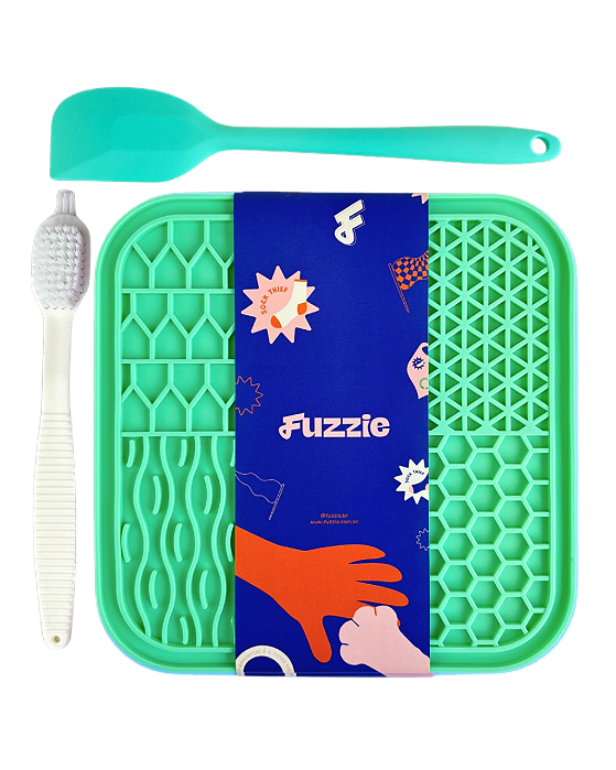 Kit Tapete de Lamber – Recheável, Relaxante e Anti-Stress para Cães e Gatos | Fuzzie