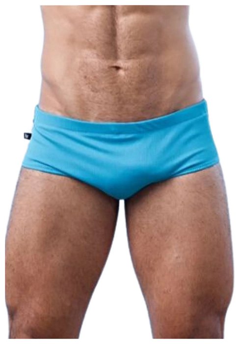 Sunga Slim Canelada Azul Punta