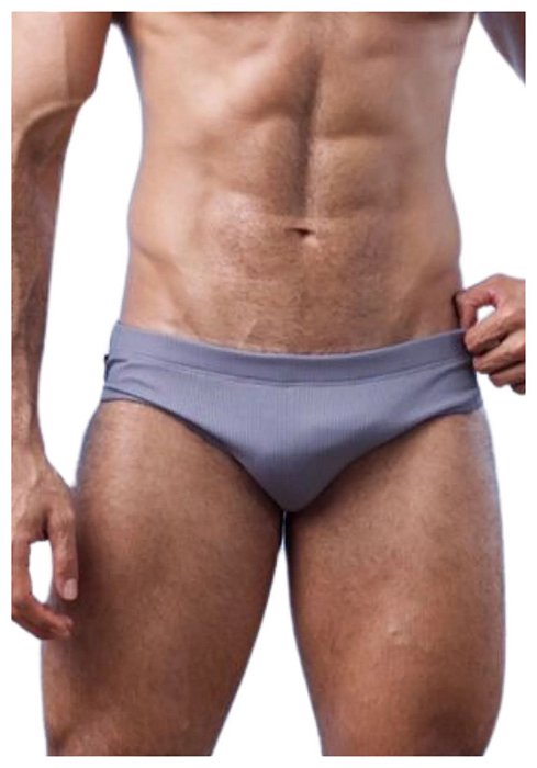 Sunga Slip Canelada Cinza Montego