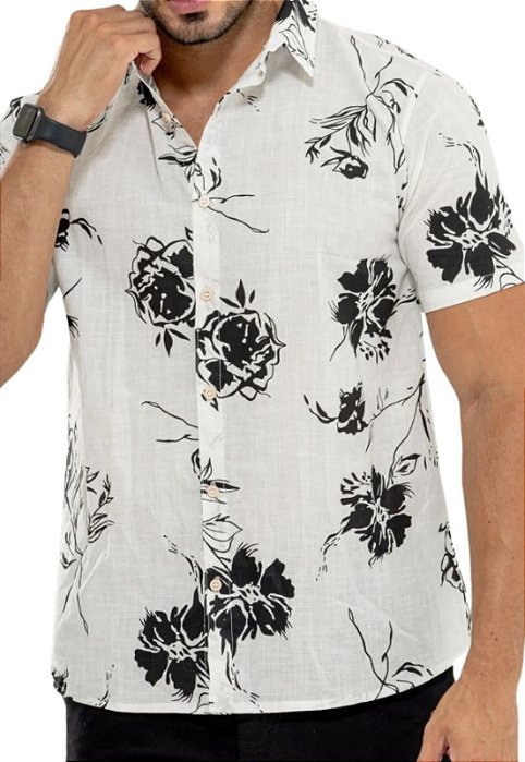 Camisa Algodão Estampada Delfines