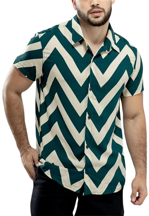 Camisa Viscolinho Estampada Positano