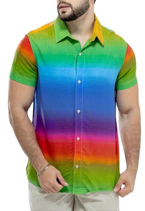 Camisa Degrade Viscose Barra