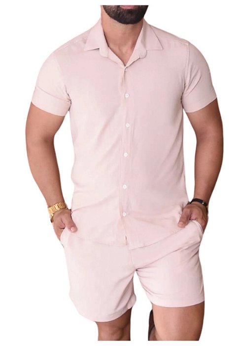 Conjunto Liso Bege Viscolinho Mare