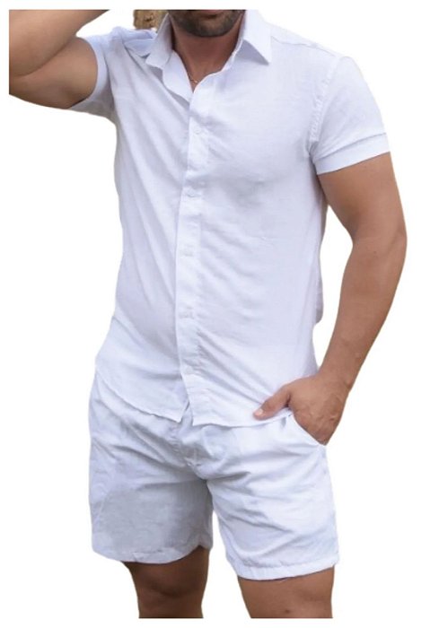 Conjunto Liso Branco Viscolinho Jet