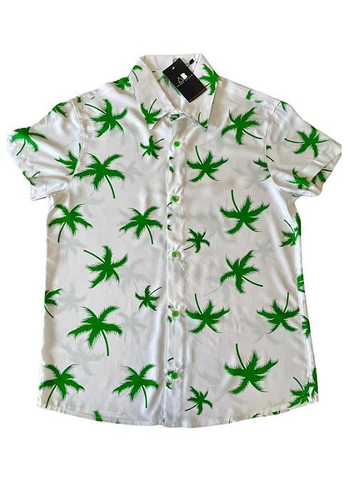 Camisa Viscolinho Estampada Palmer