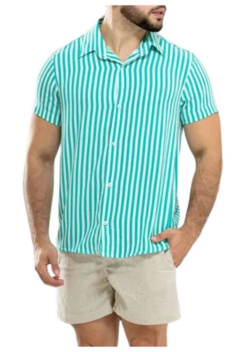 Camisa Viscolinho Listrada Cooler
