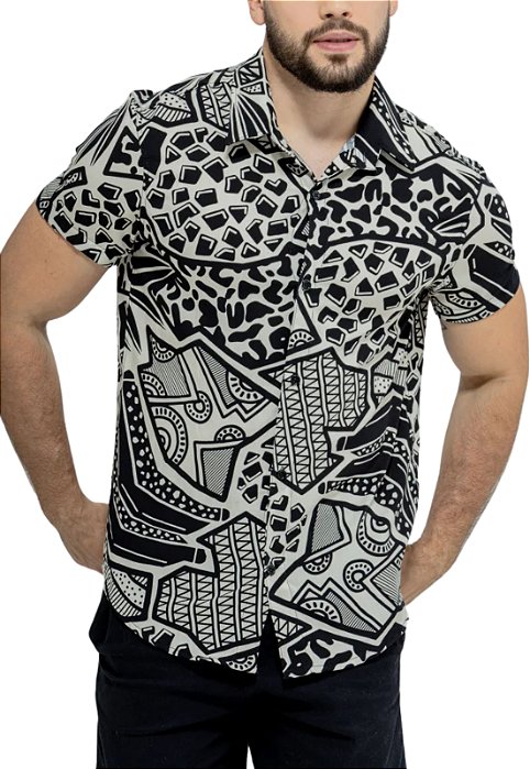Camisa Viscolinho Estampada Anse
